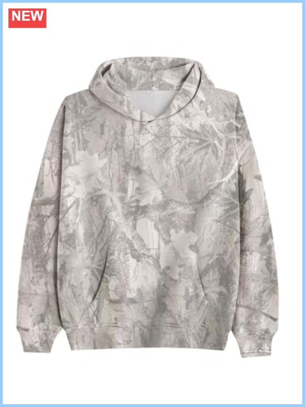 Oversized Fleece Camo Hooded Sweatshirt with Pocket Graphic Pullover